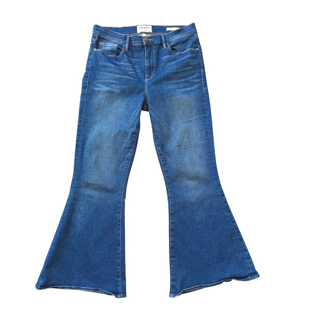 Frame Denim Blue Flare Jeans